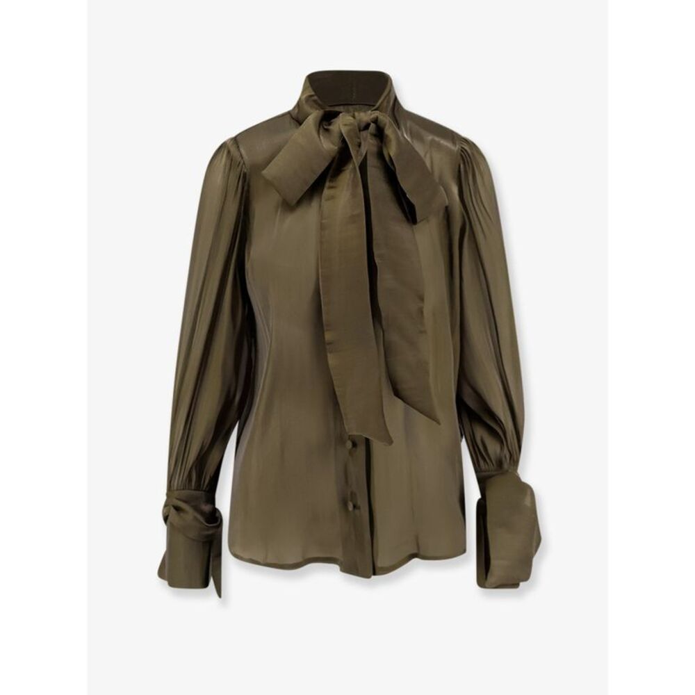 Actualee Women Satin Shirt With Padded Shoulders